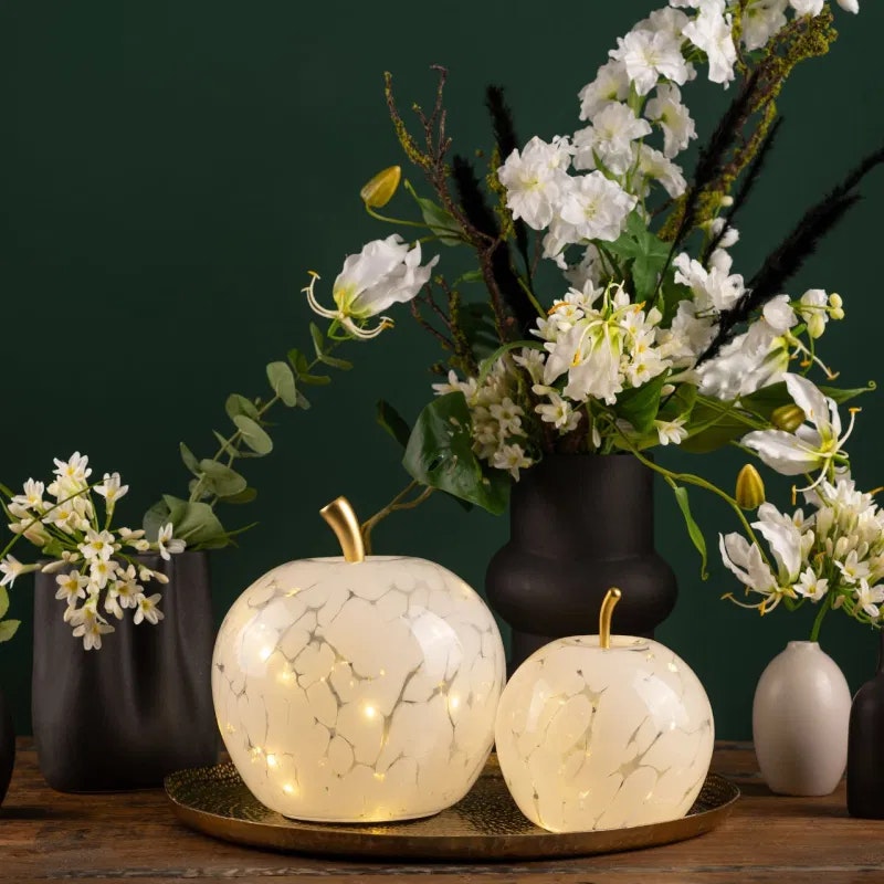 Glas Äpple med 30 ledljus