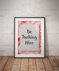 Be Fucking Nice Poster