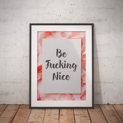 Be Fucking Nice Poster