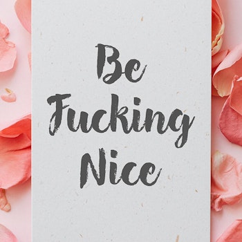 Be Fucking Nice Poster