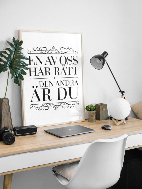 En Av Oss Har Rätt, Den Andra Är Du Poster