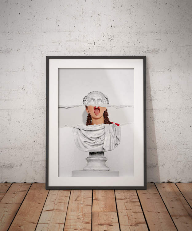 Statue Mouth Poster