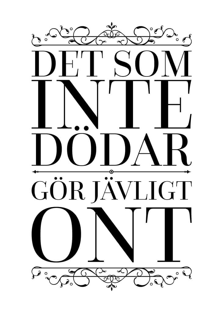 Det Som Inte Dödar Gör Jävligt Ont Poster