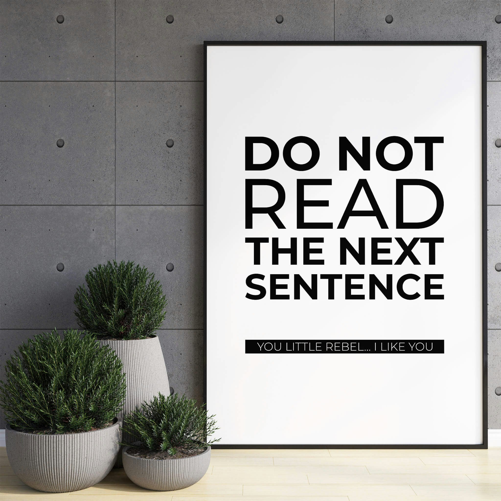 Do Not Read The Next Sentence Poster