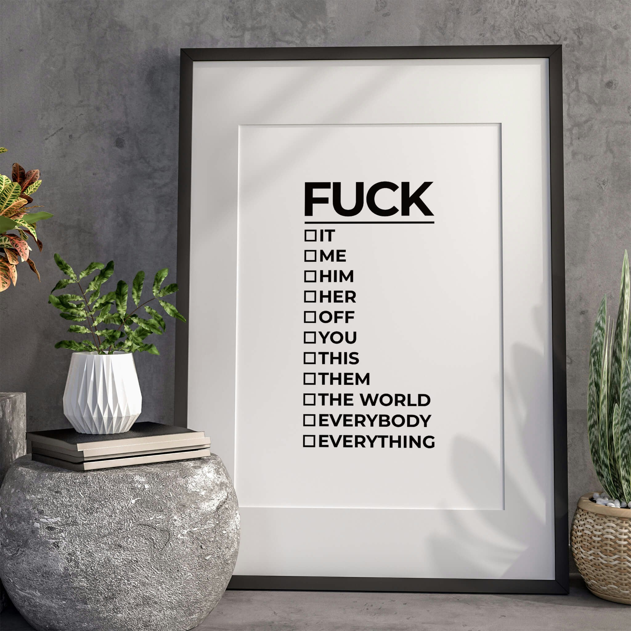 Fuck Checklist Poster