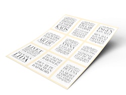 Blandade Stickers - Texter