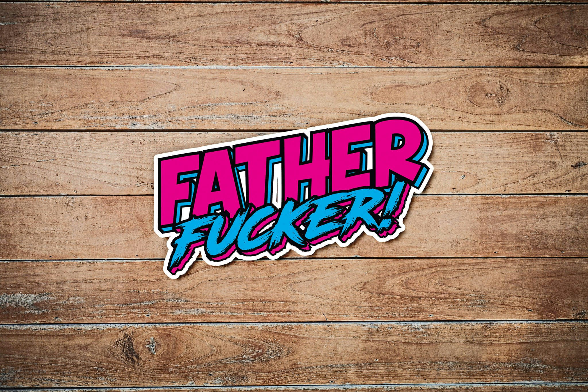 Father Fucker - Synthwave - Sticker