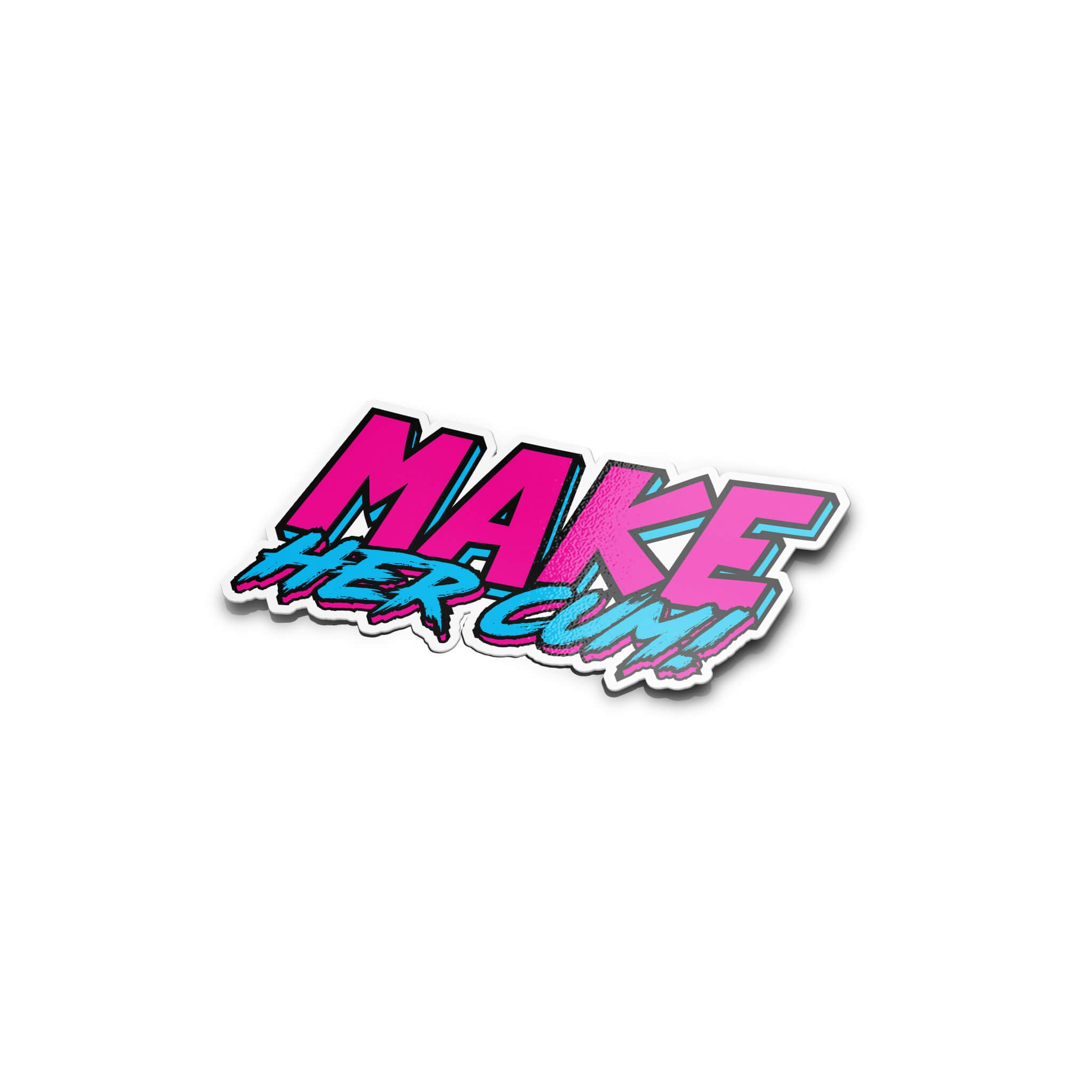 Make Her Cum - Synthwave - Sticker