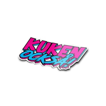 Kuken Också - Synthwave - Sticker