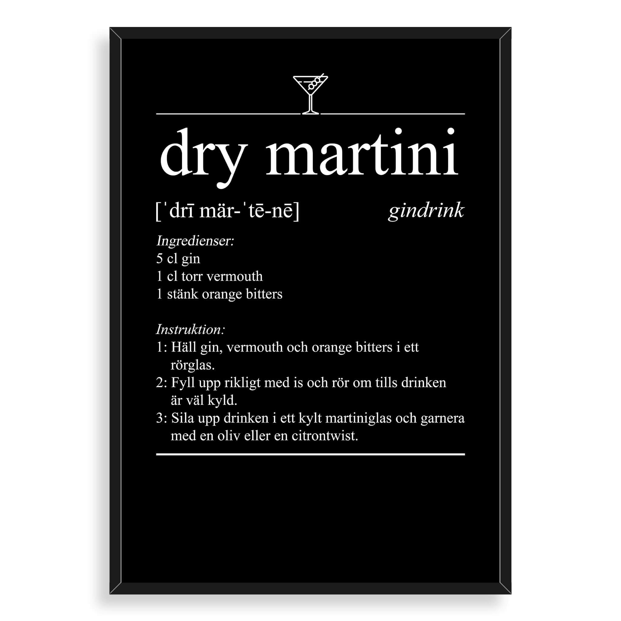 Dry Martini Poster