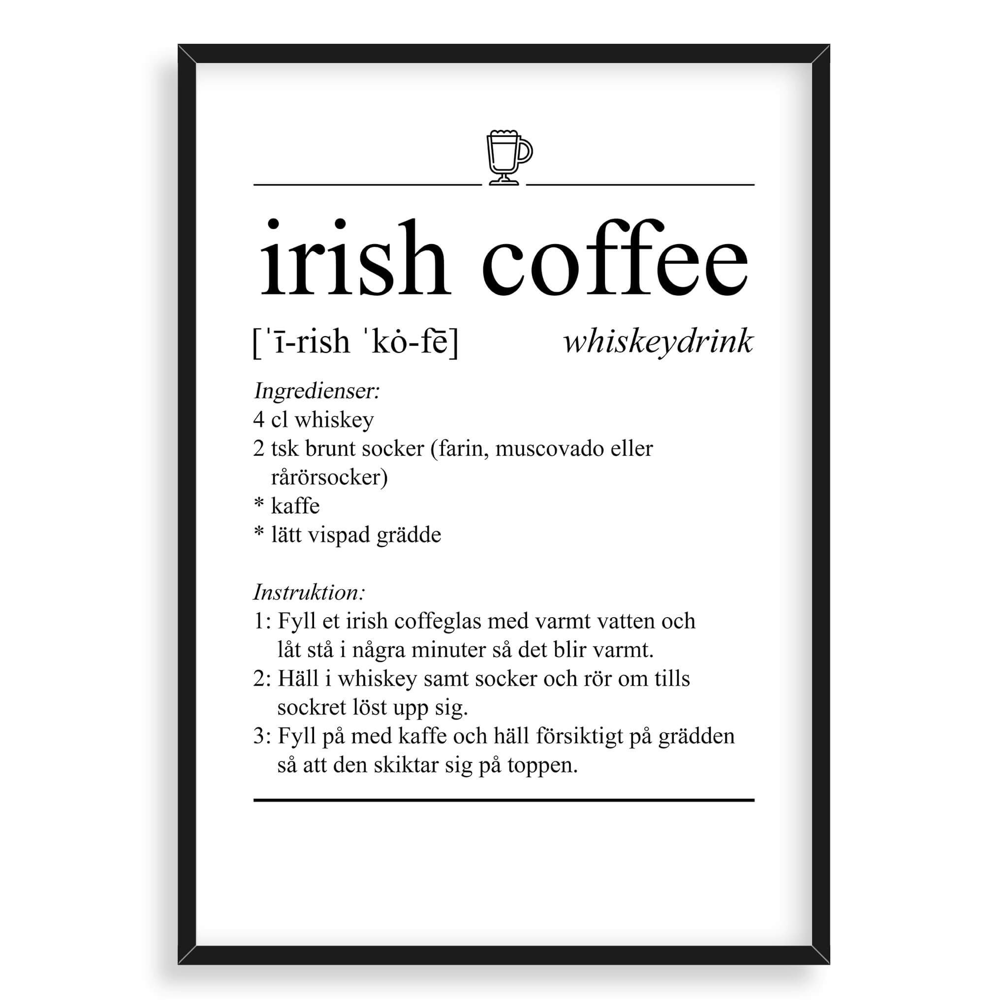 Irish Coffe Poster