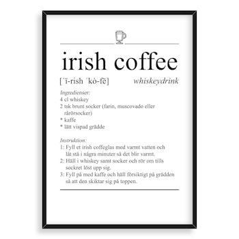 Irish Coffe Poster