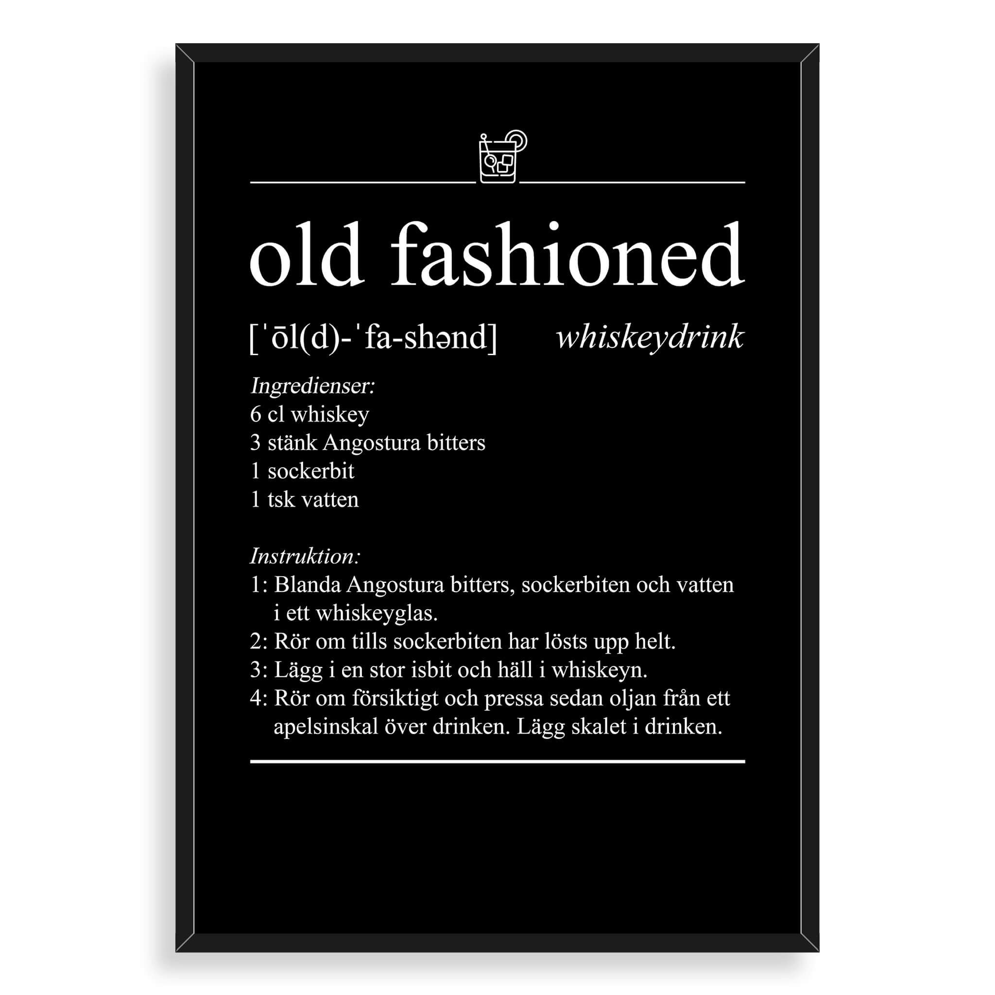 Old Fashioned Poster