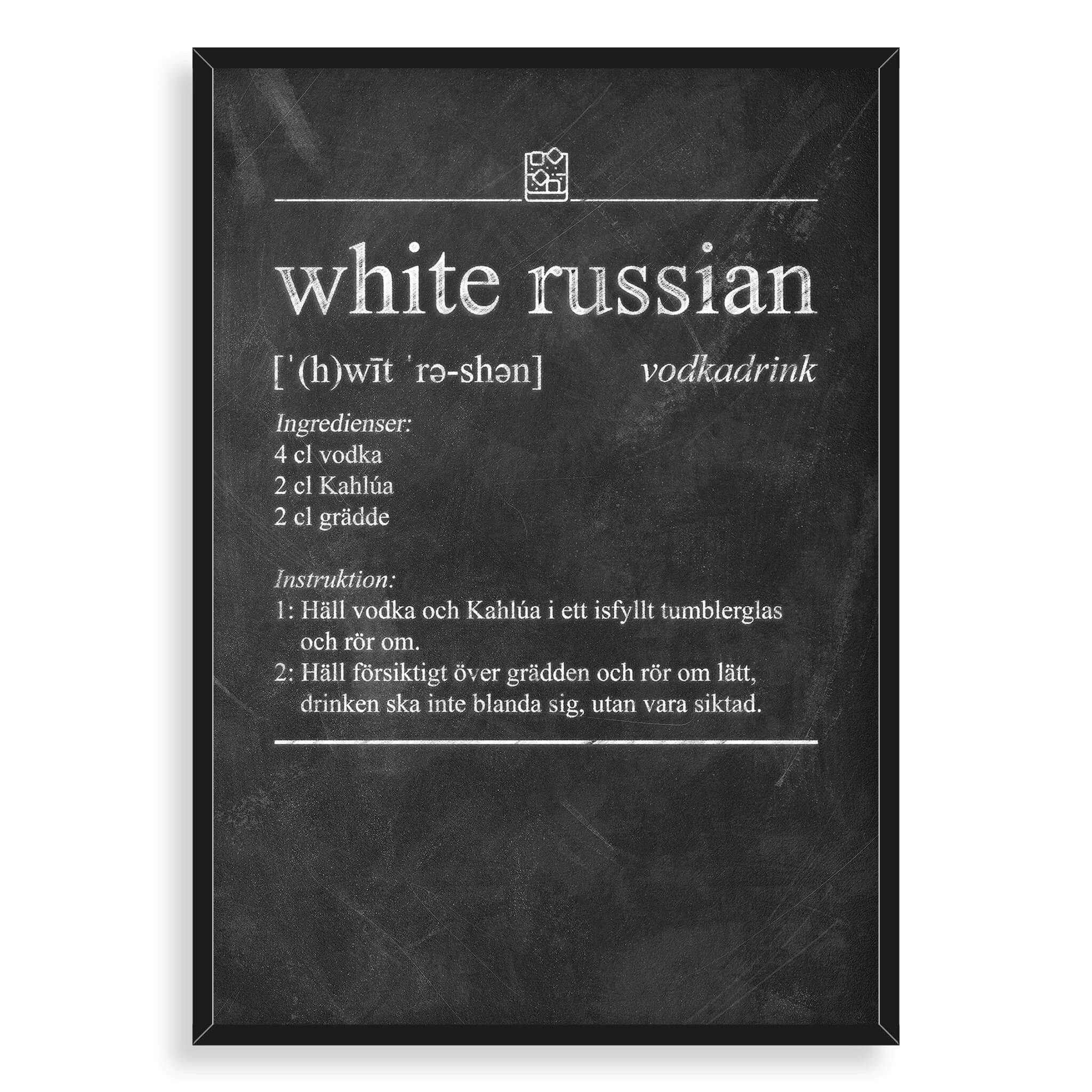 White Russian Poster