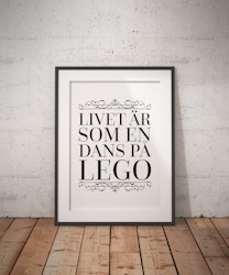 Livet Är Som En Dans På Lego Poster