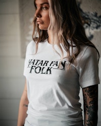 Hatar Fan Folk - T-Shirt (Vit)