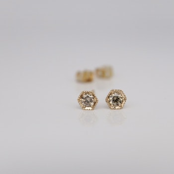 "Hexagon" diamantstuds