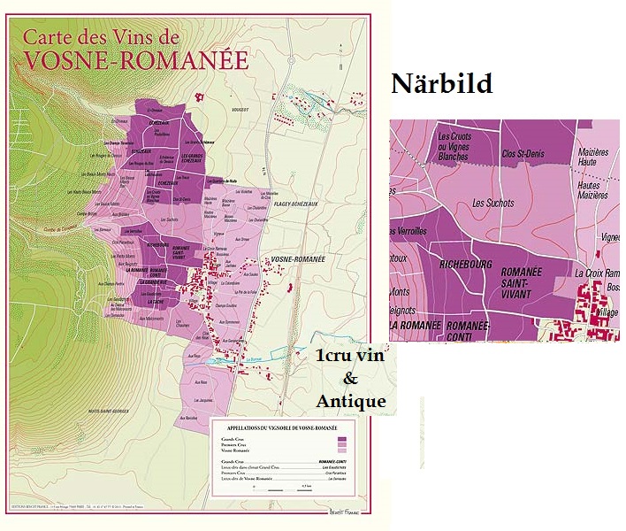 Vinkarta Vosne Romanee Bourgogne