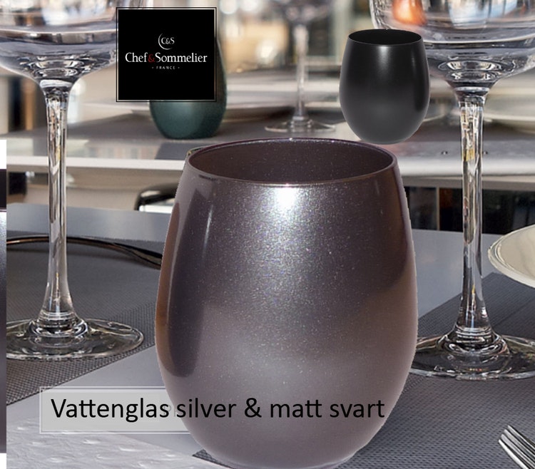 Vattenglas  silverfärgade från Chef and Sommelier