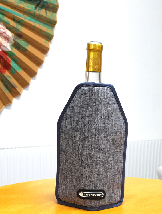Vinpåse som kyler - Kylpåse för vinflaskor - Grå färg
