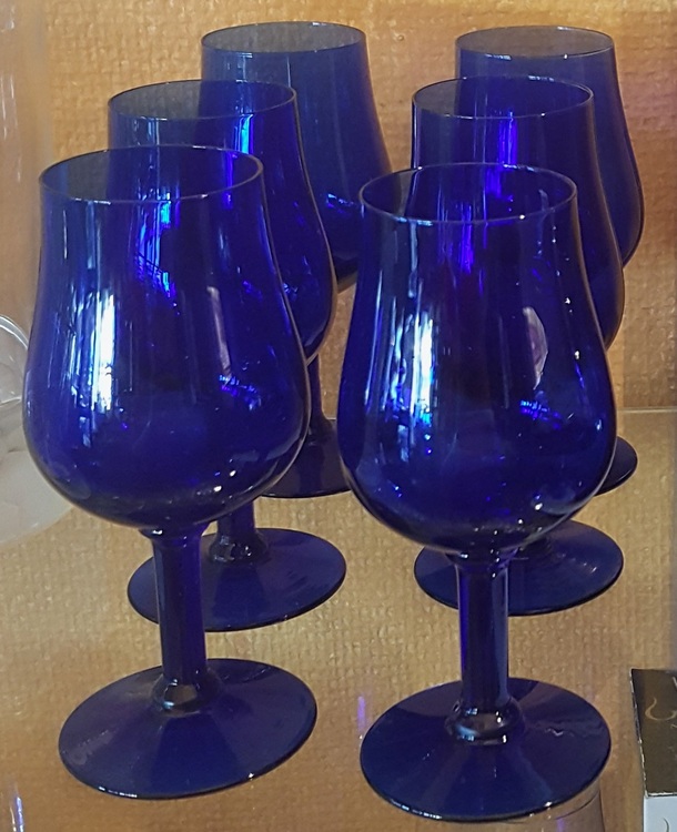 Whiskeyglas 6 stycken blå
