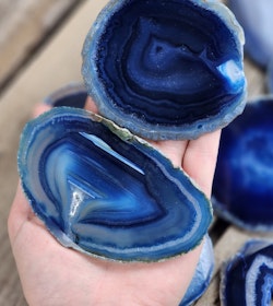 Agatskiva, blå (färgad) 4-pack