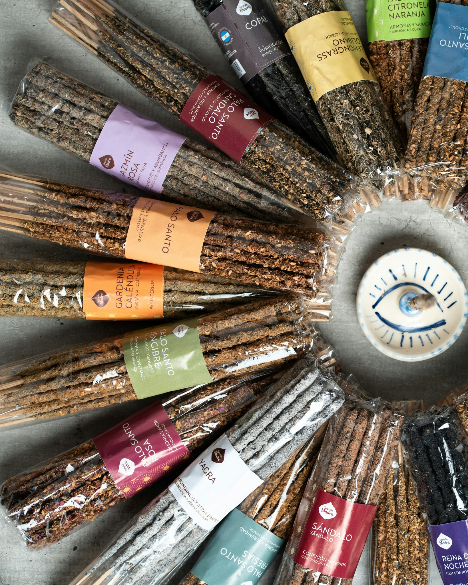 Sagrada Madre Line x 20 (Savings Pack) - Palo Santo & Ingefära, rökelsepinnar