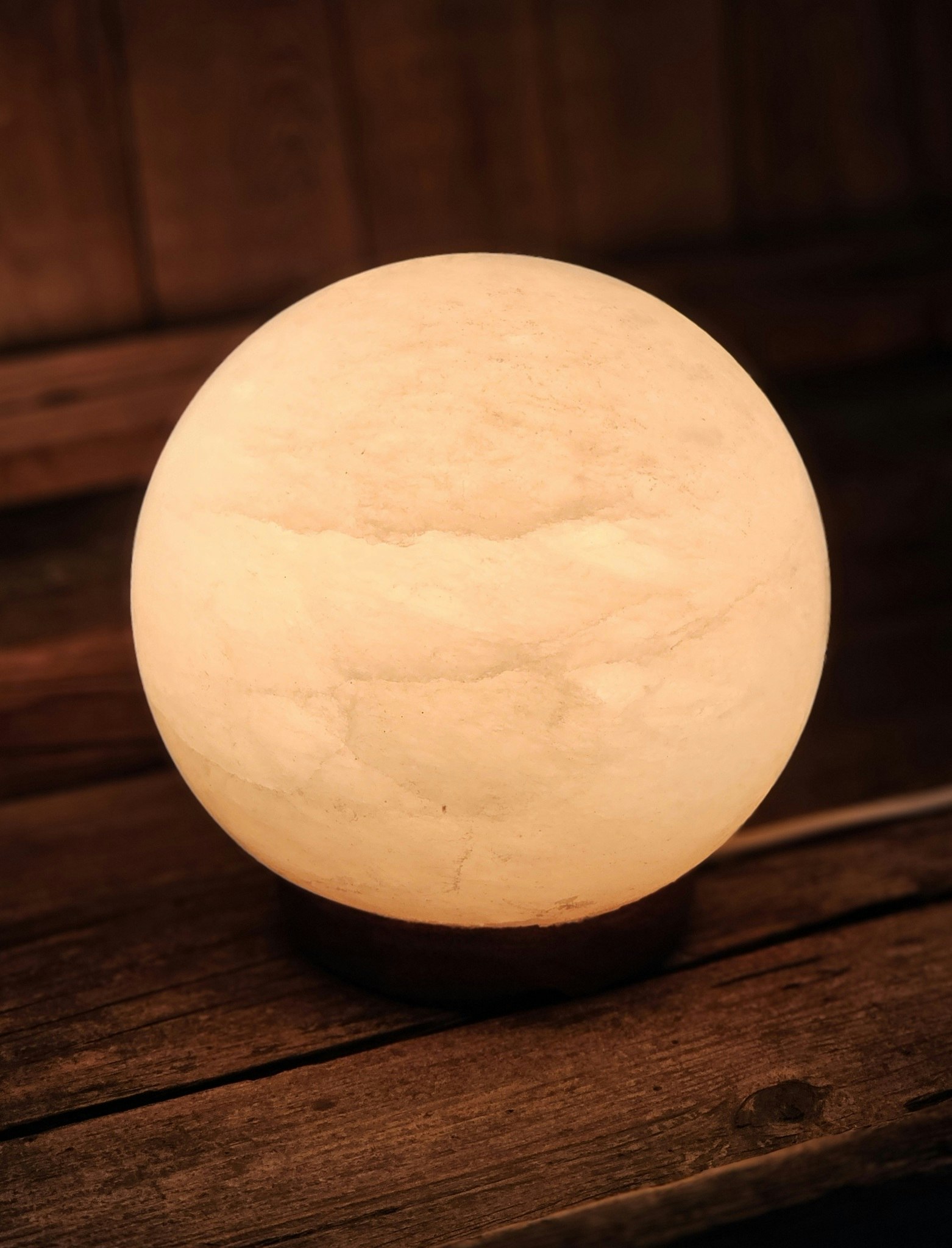 Himalaya Saltkristall, lampa vit klot -30% p.g.a. skada/annat