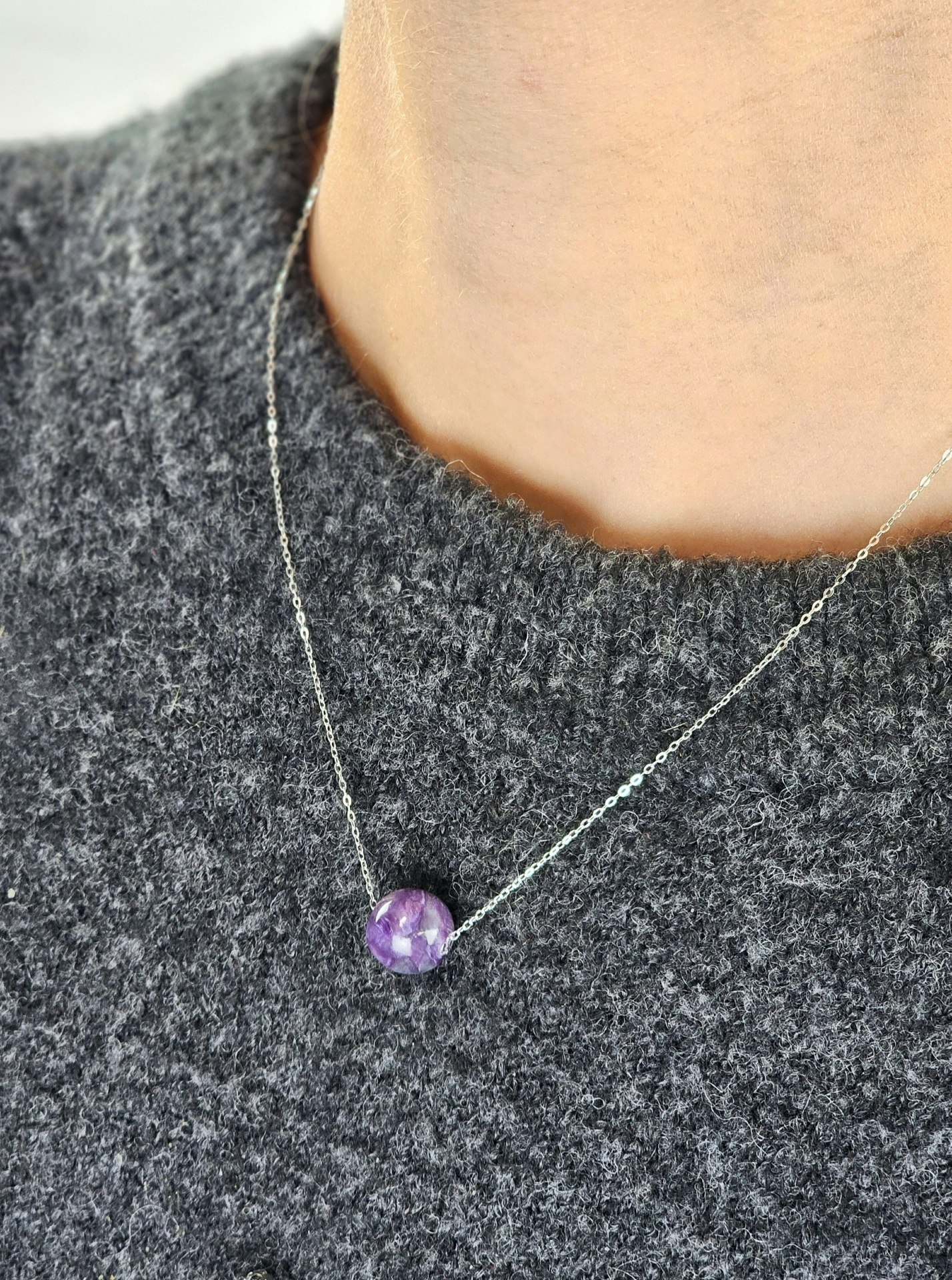 Charoit kula, halsband 925 silver -30% fyndexemplar NAGG