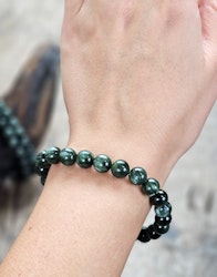 Serafinit, armband 7,5mm runda pärlor -60% fyndexemplar B-kvalité