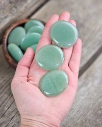 Grön Aventurin platta, touchstone -30% fynd mindre storlek