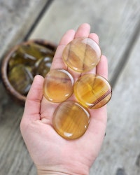 Gul Fluorit platta, touchstone -40% fynd mindre storlek