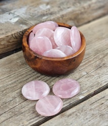 Rosenkvarts platta, touchstone -30% fyndexemplar mindre storlek