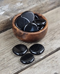 Obsidian platta, touchstone -30% fyndexemplar med guldiga inslag/inget skimmer