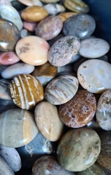 Oceanjaspis, rund mini touchstone -30% fynd utgående