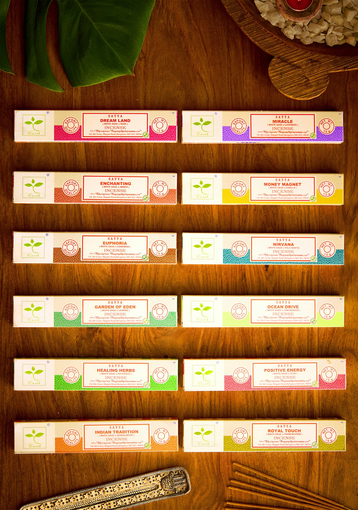 Satya Earth Series - Healing Herbs, rökelsepinnar
