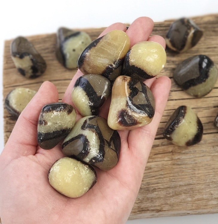 Draksten / Septarian, stora trumlade -30% fynd lite mindre storlek