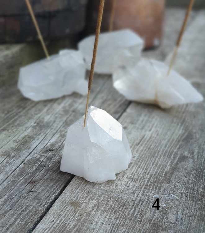 Bergskristallkluster, rökelsehållare #4-7