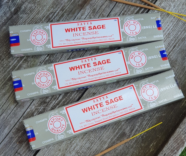 Satya - White Sage (Vit Salvia), rökelsepinnar