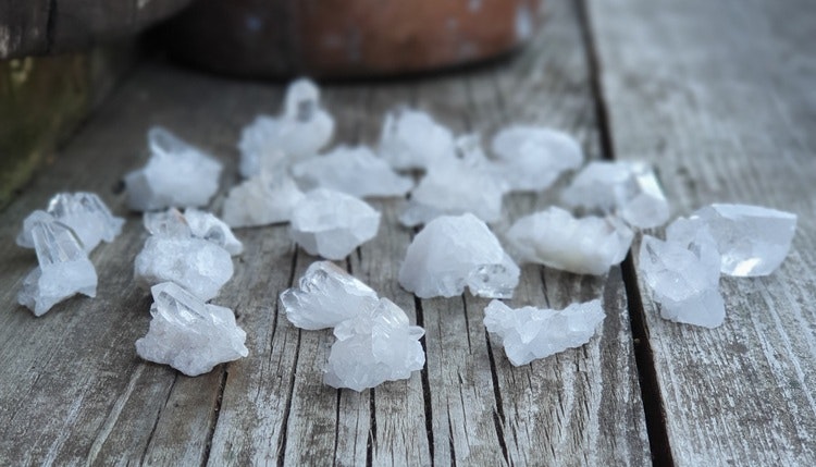 Bergkristallkluster, mini -15% utgående