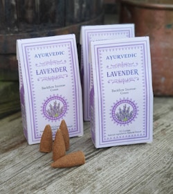 Ayurvedic - Lavender, rökelsekoner backflow