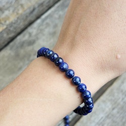 Lapis Lazuli, armband 6mm runda pärlor