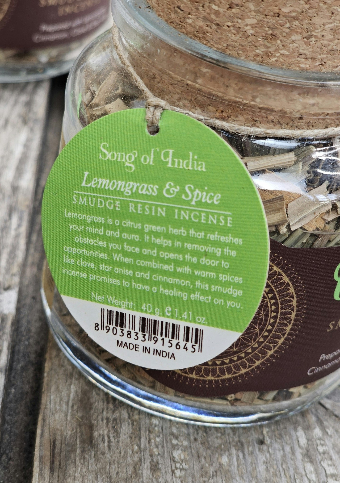Song Of India - Lemongrass & spice, smudge resin