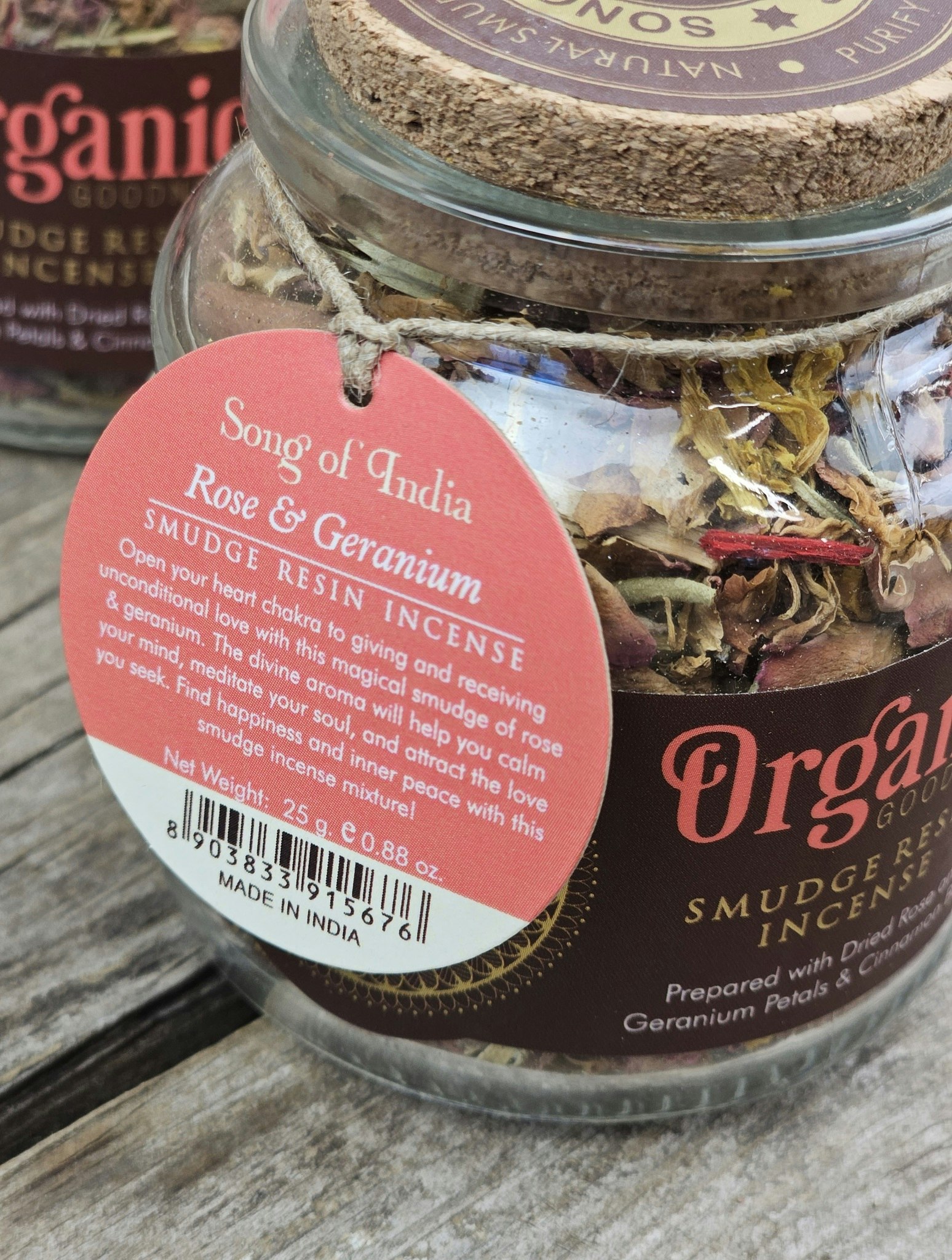 Song Of India - Rose & geranium, smudge resin