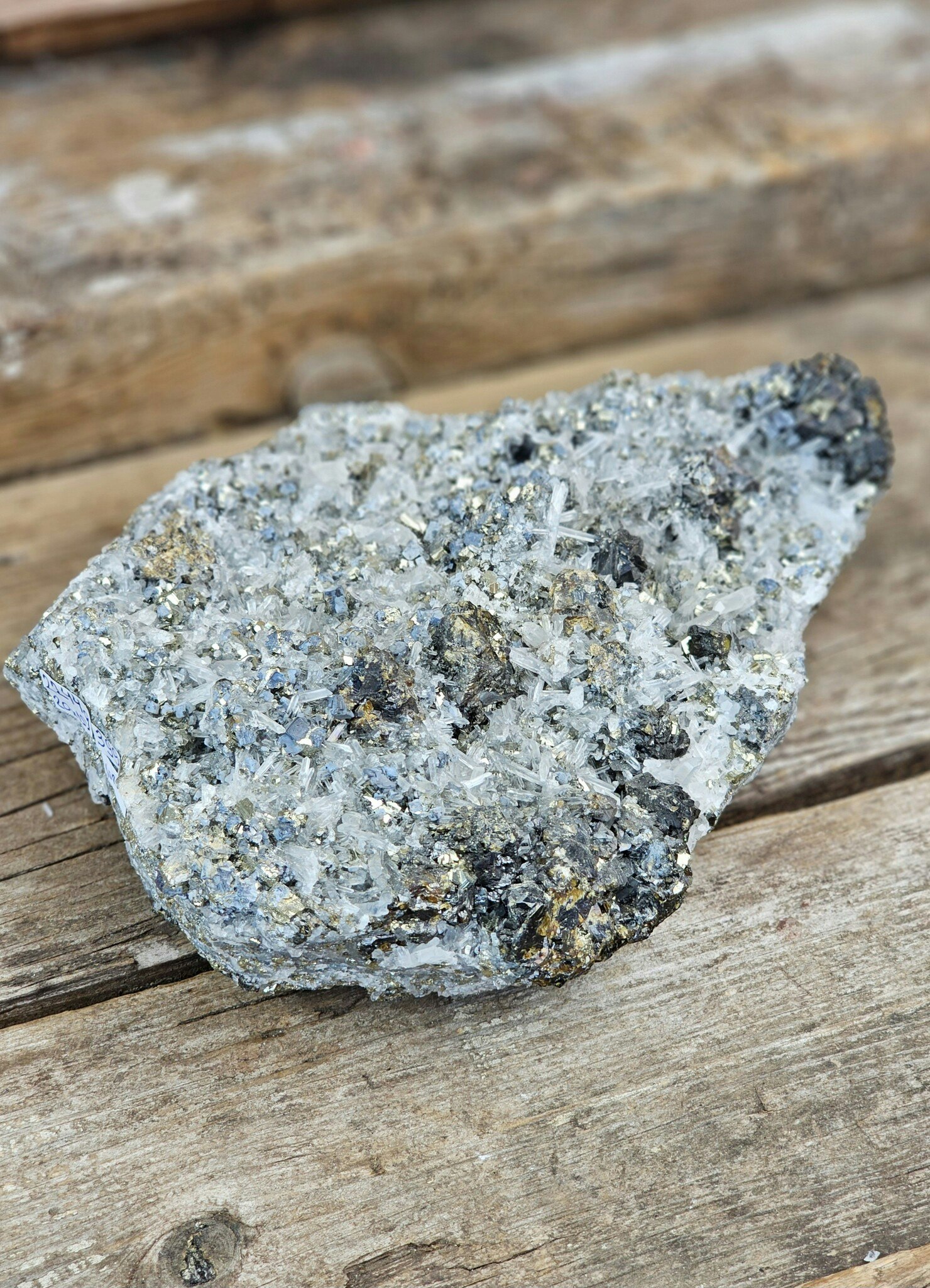 Kluster med Bergskristall, Sphalerit, Pyrit & Galena #2