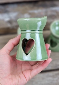 Aromalampa, diffuser grönt hjärta
