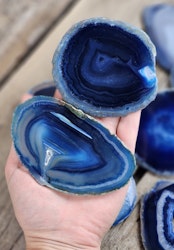 Agatskiva, blå (färgad)
