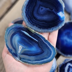 Agatskiva, blå (färgad)