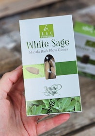 Balaji - White Sage, rökelsekoner backflow