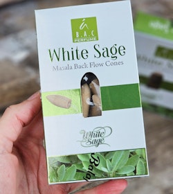 Balaji - White Sage, rökelsekoner backflow